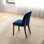 Kaitlyn Navy Blue Velvet Dining Chair Set of 2