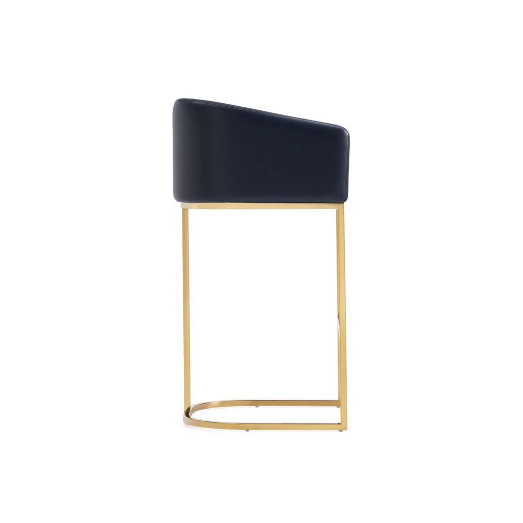Louvre Metal Upholstered Barstool