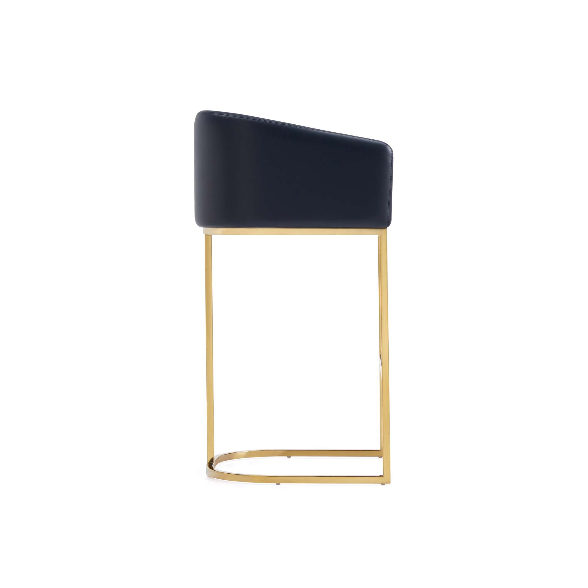 Louvre Metal Upholstered Barstool