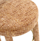 Penny Round Arched Fully Upholstered Counter Stool Set of 2, Golden
