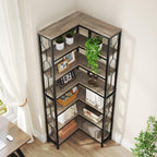 78.74" Tall 7-Tier Industrial Bookshelf