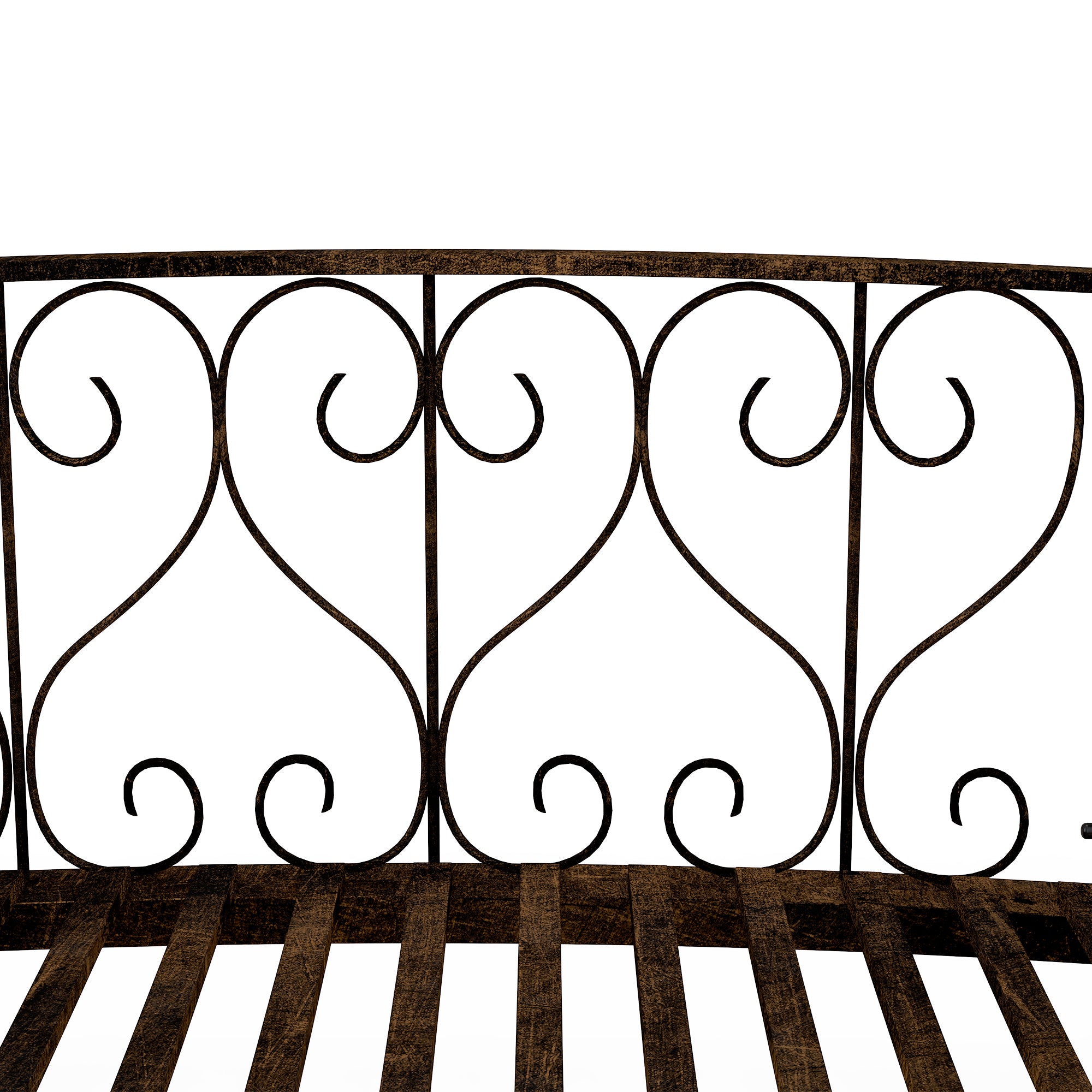 Outsunny 7' Metal Arch Garden Bridge with Safety Siderails