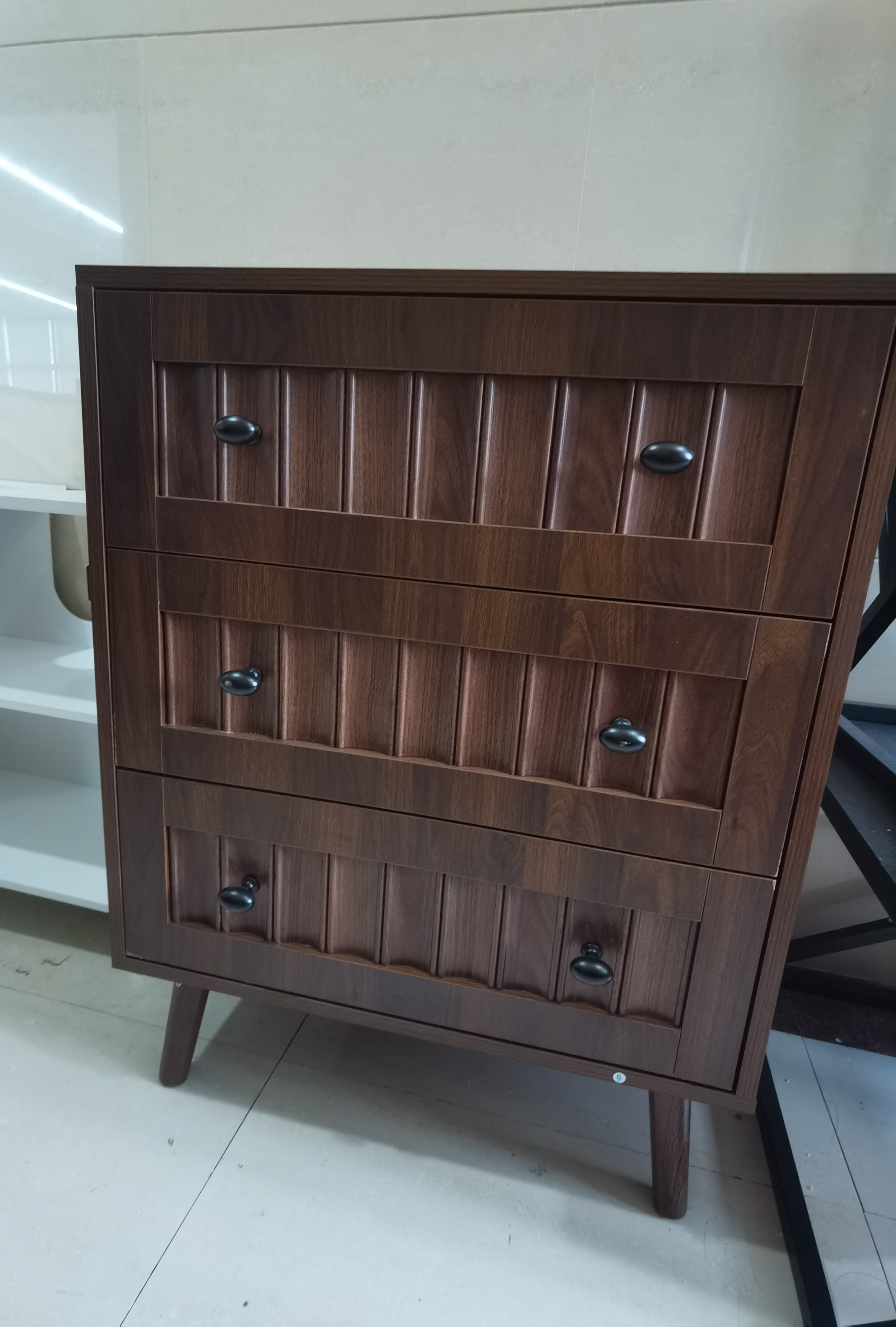 3 Drawer Dresser - Modern Walnut