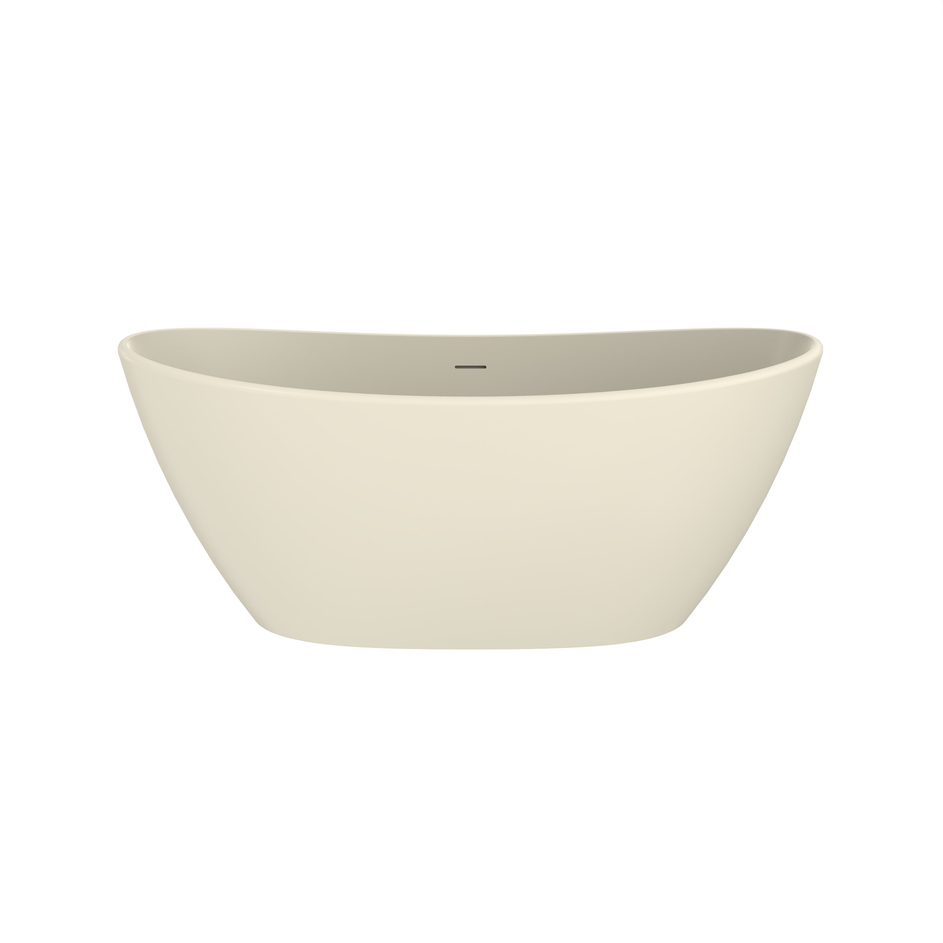 61 Inch Freestanding Solid Surface Soaking Bathtub