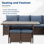7 Piece Wicker Patio Dining Set