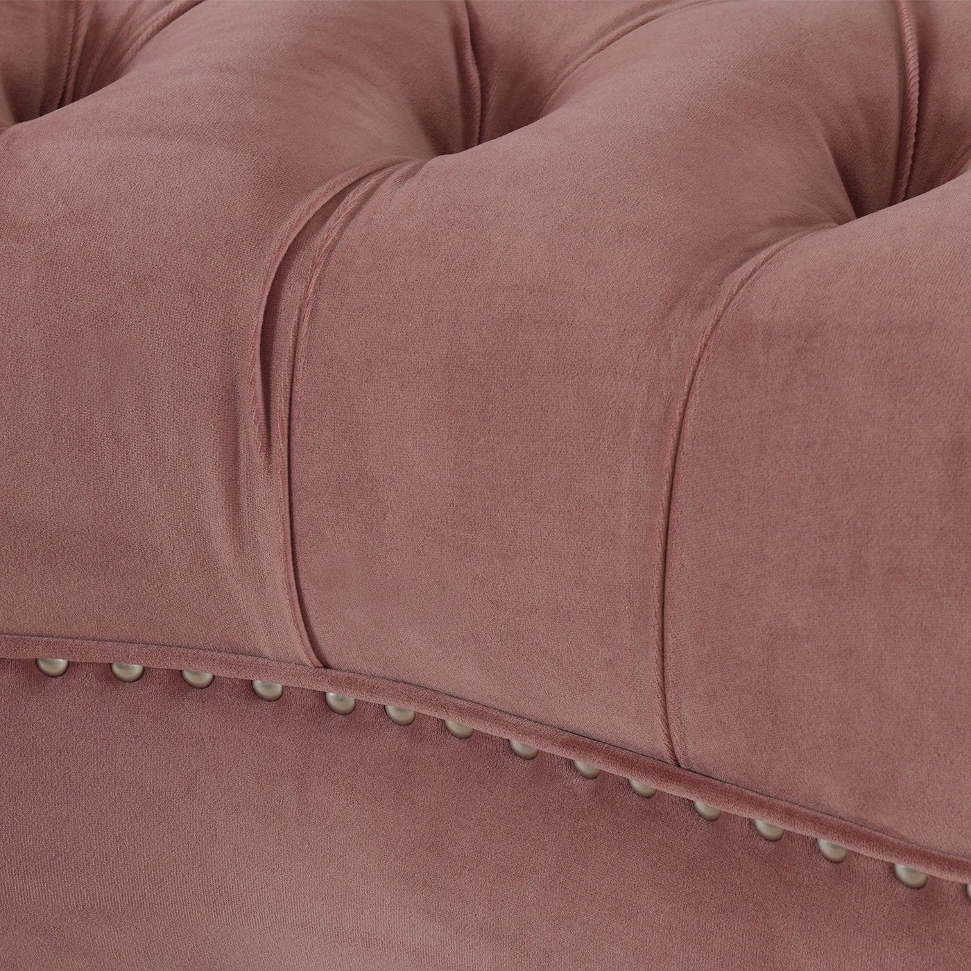 La Rosa Victorian Tufted Upholstered Accent Chair, Ash Rose