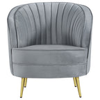Grey Velvet Accent Chair