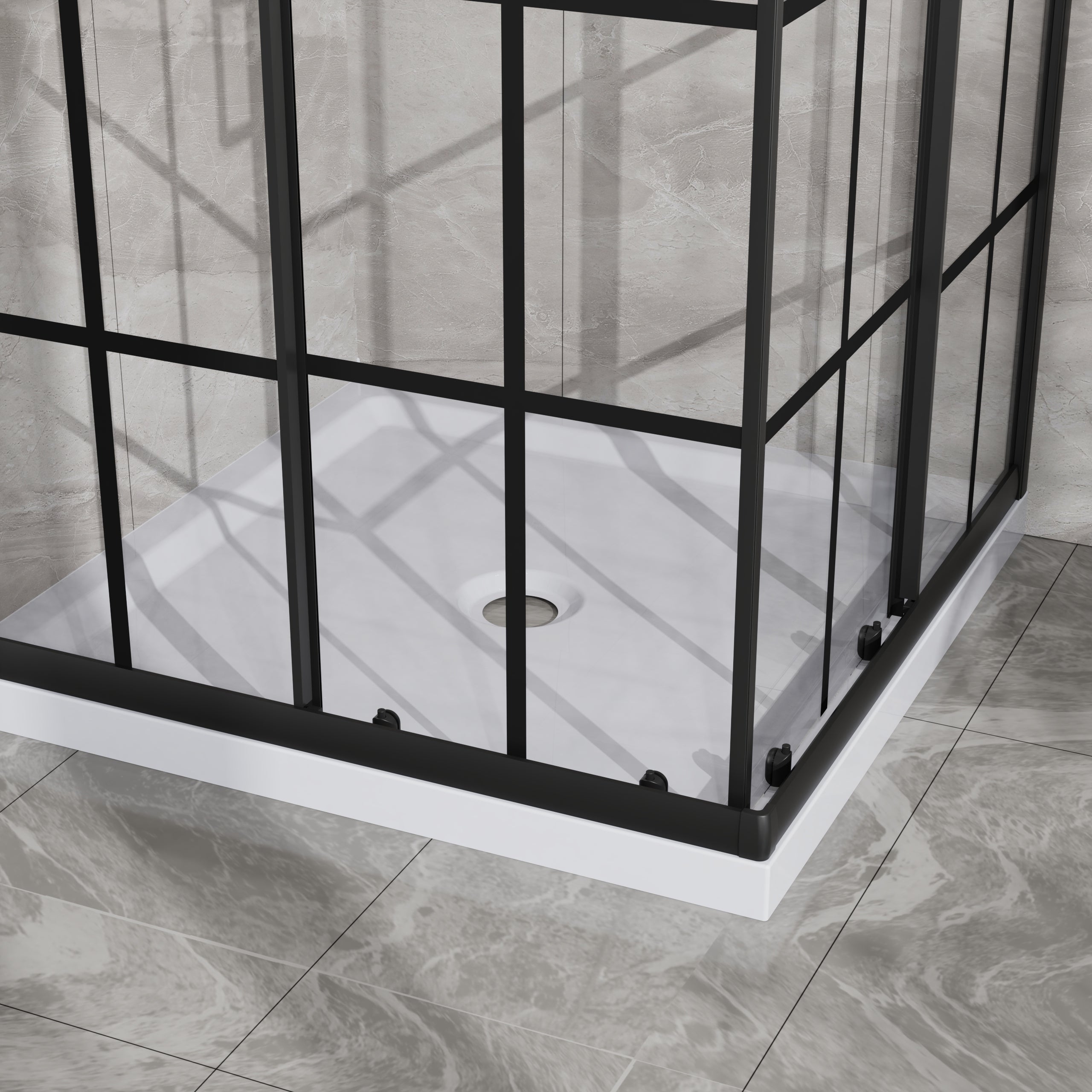Goodyo Corner Shower Door 36 in. D x 36 in. W x 72 in. H