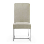 Element Metal Velvet Dining Chair in Champagne