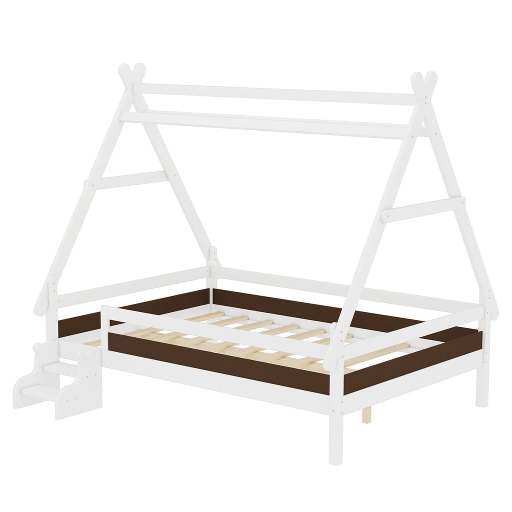 Full House Platform Bed with Stairs