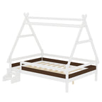 Full House Platform Bed with Stairs