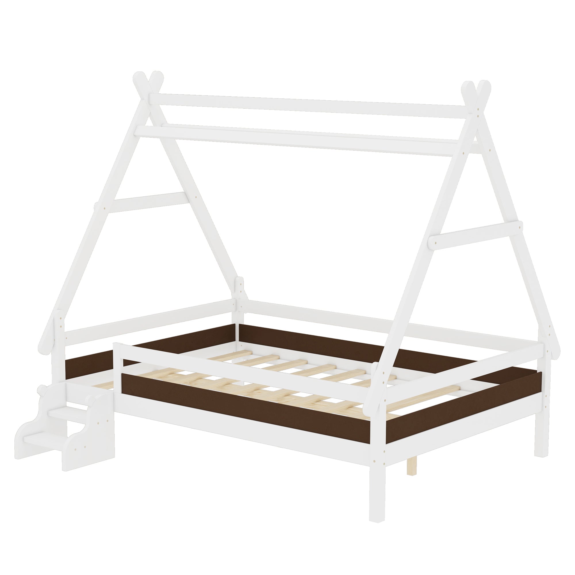 Full House Platform Bed with Stairs