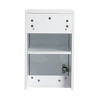 12" Bathroom Side Cabinet, Soft Close Doors, Float Mounting Design, Glossy