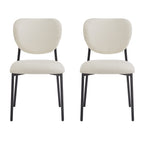 Upholstered Dining Chairs With Metal Legs (Set of 2)