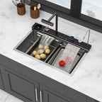 30" Kitchen Sink Waterfall Sink - Multifunction Single Bowl