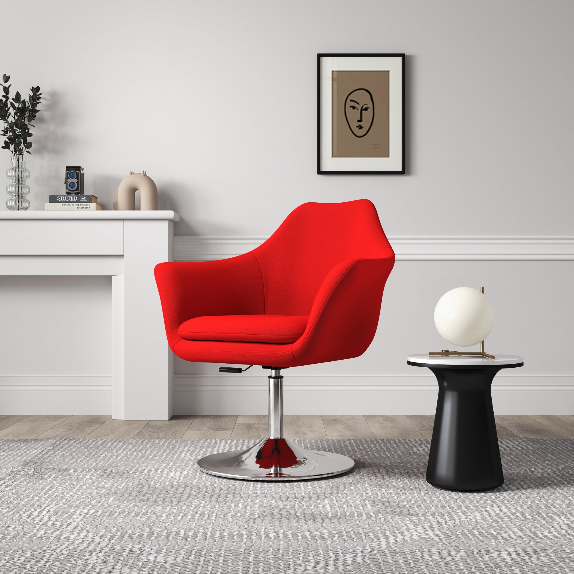 Kinsey Wool Blend Swivel Lounge Chair