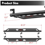 Heavy-Duty Steel Dual Stair Running Boards for Dodge Ram