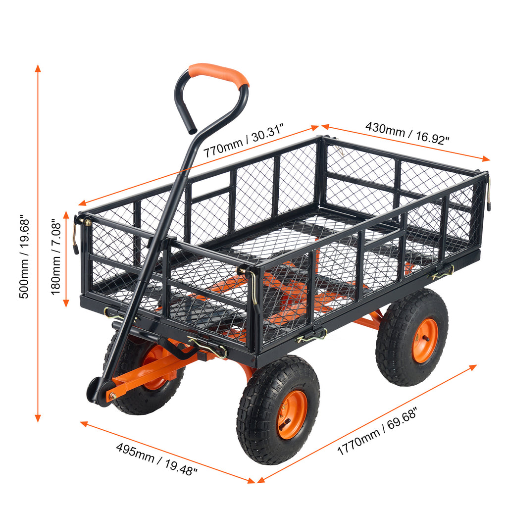 Metal Garden Dump Cart