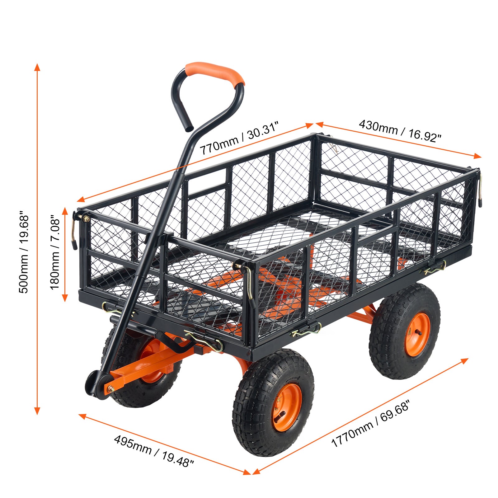 Metal Garden Dump Cart