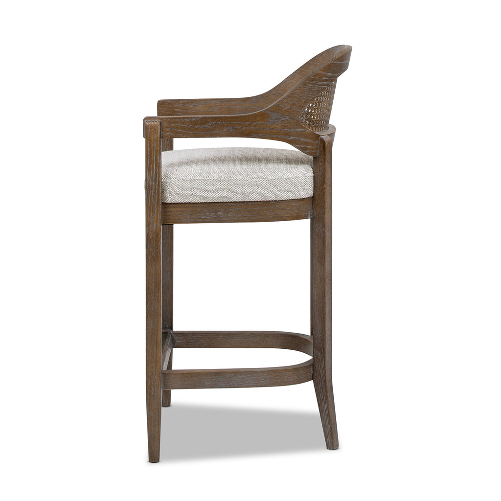 Americana Mid-Century Modern 26" Cane Back Counter Stool