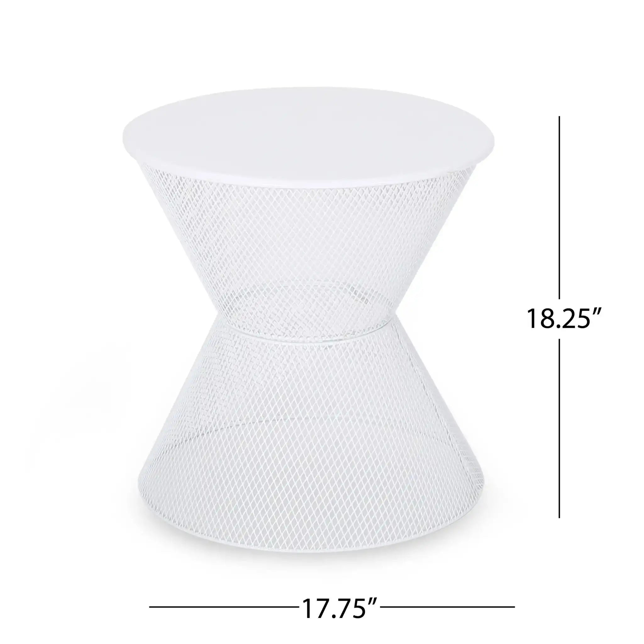 Nevada Contemporary Side Table with Mesh Design