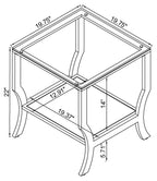 Contemporary Chrome End Table