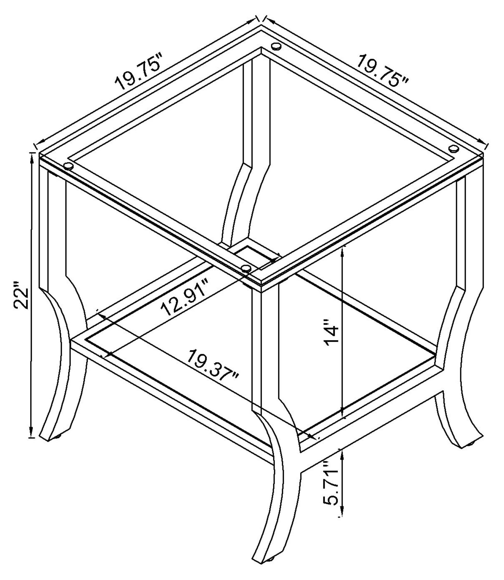 Contemporary Chrome End Table