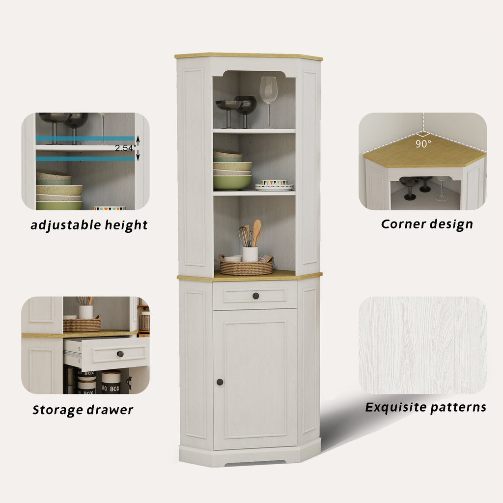68" Tall Corner Cabinet