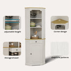 68" Tall Corner Cabinet