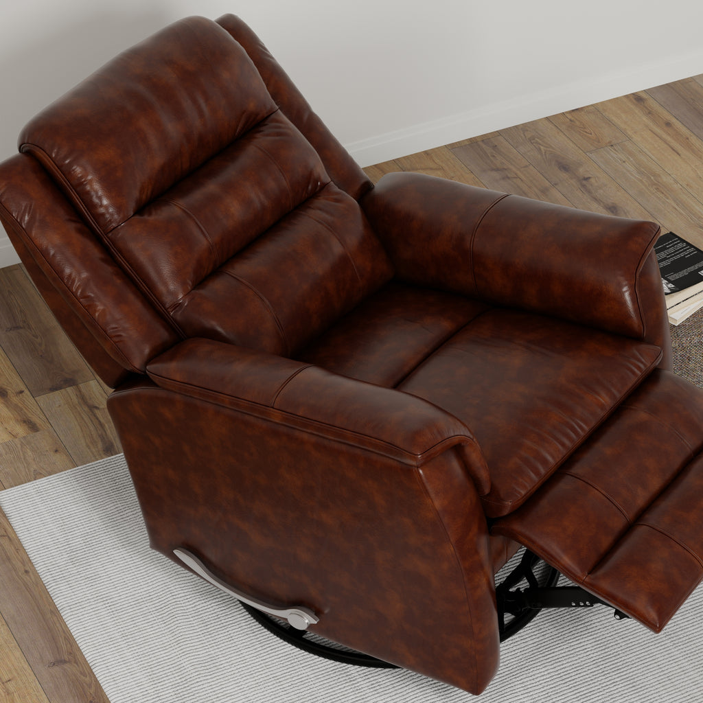Global Home Swivel Recliner with Manual Footrest in Brazil