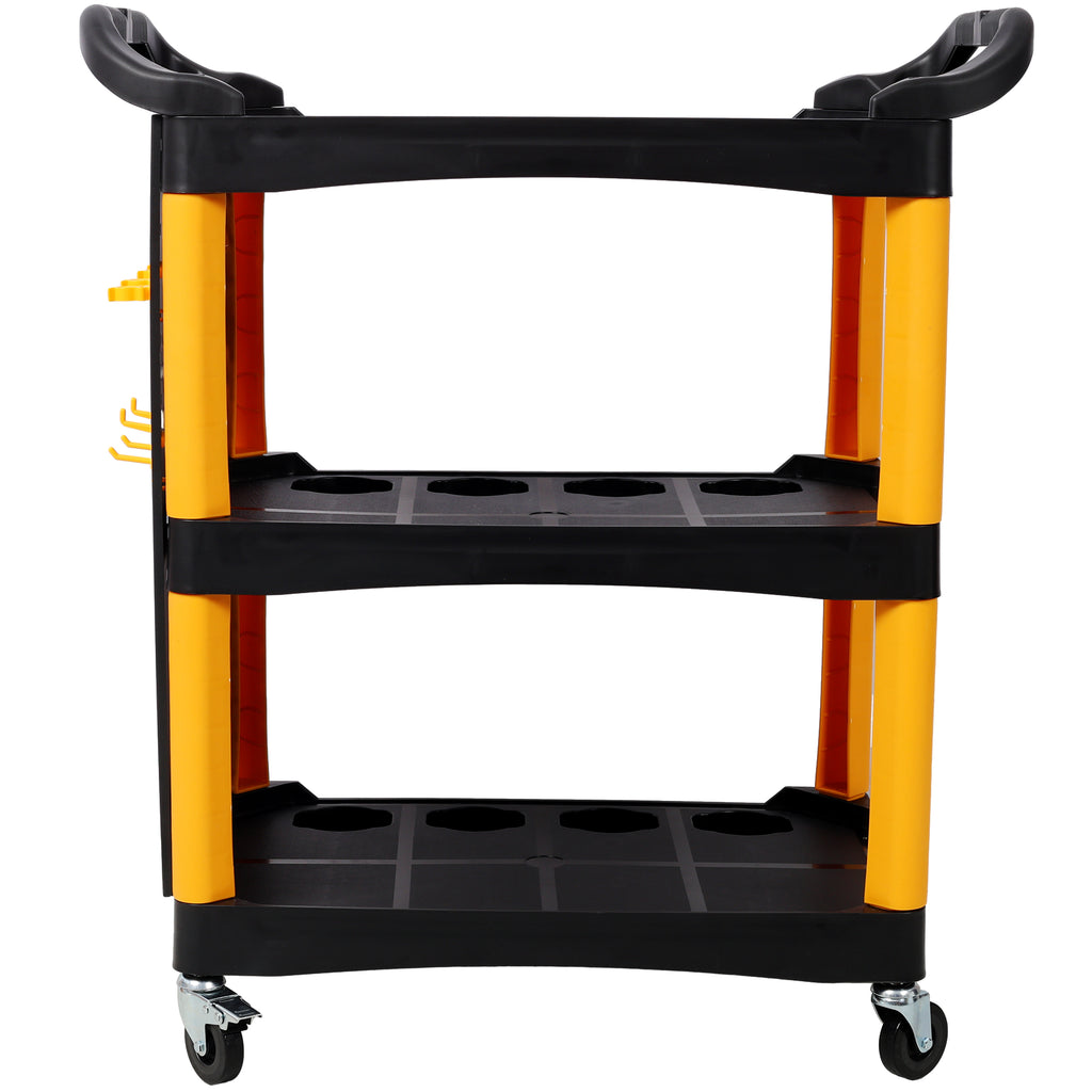 3 Tier Rolling Auto Detail Cart With Wheels