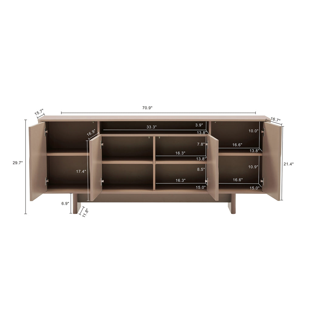 Modern Ella 70.86" Sideboard with Adjustable Shelves