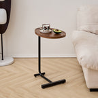 Brown C-shaped Side Table