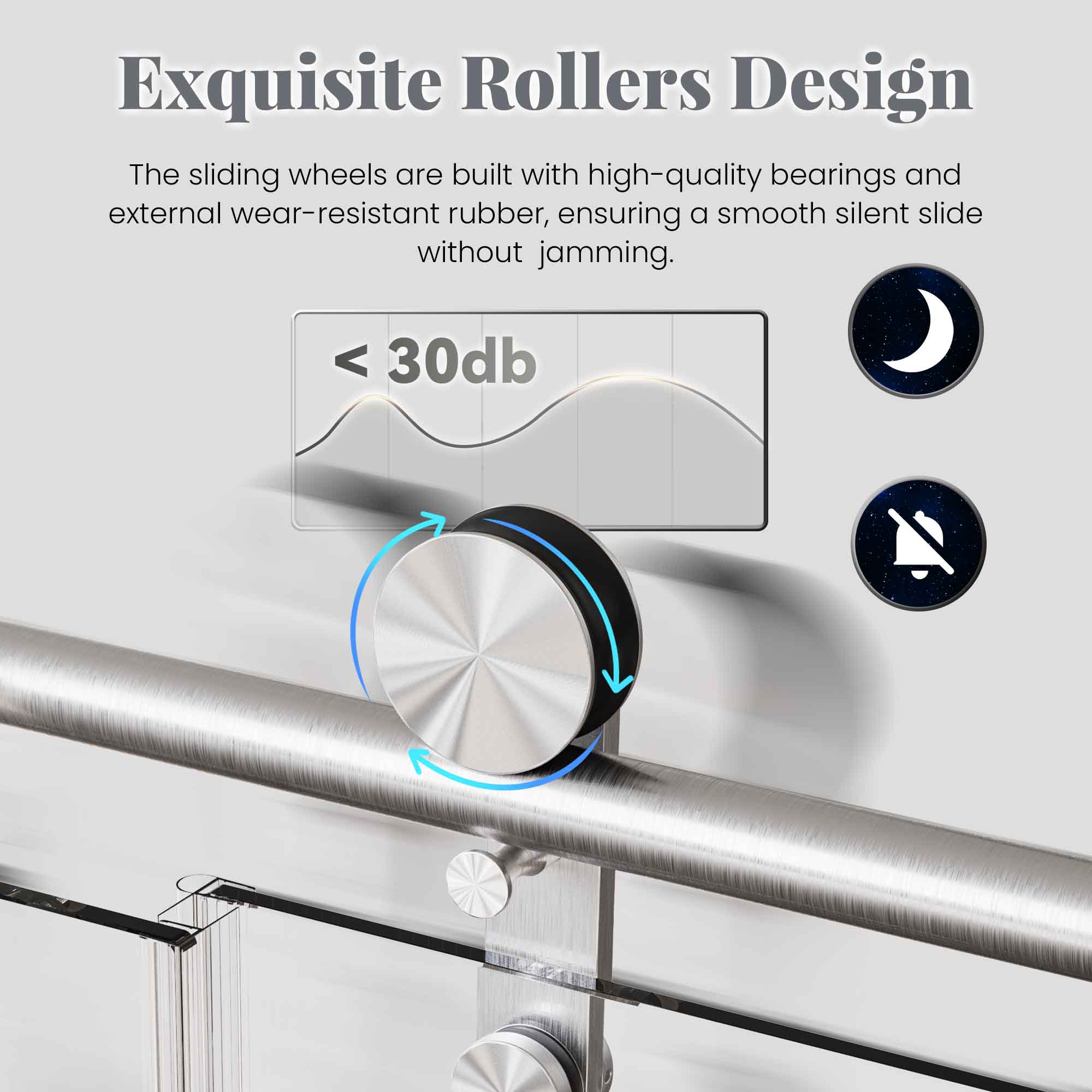 Frameless Single Sliding Shower Doors Without Soft-Close