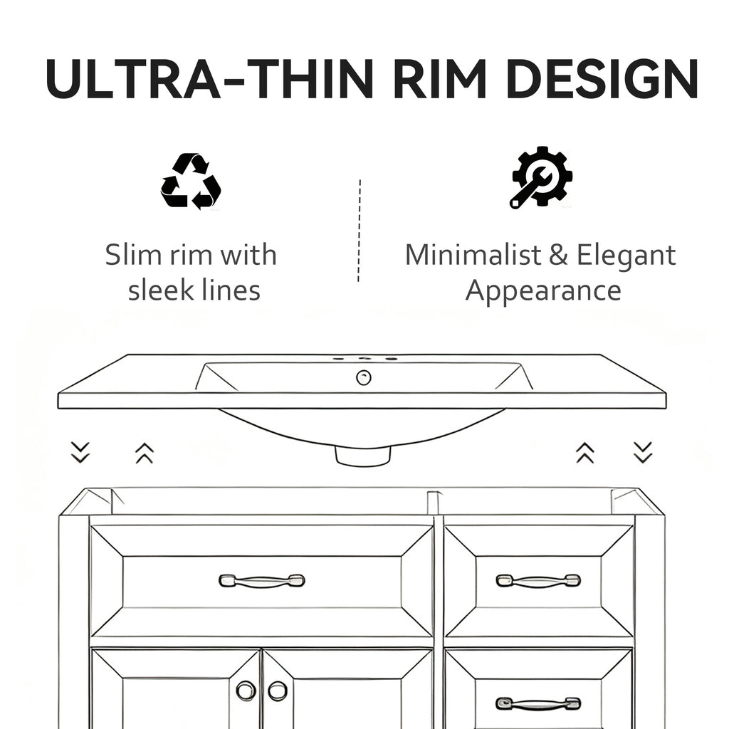 36" Ceramic Basin Sink