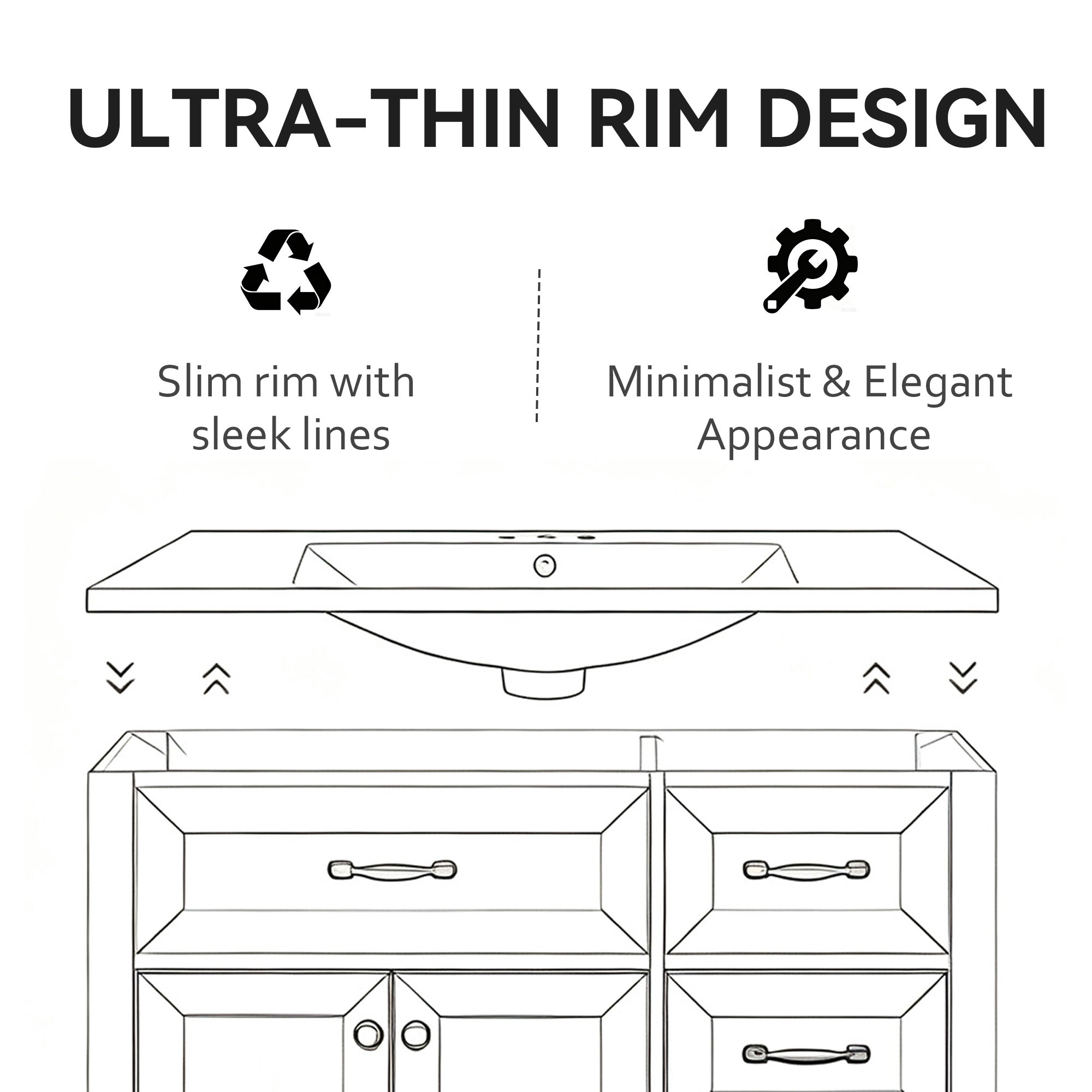 36" Ceramic Basin Sink
