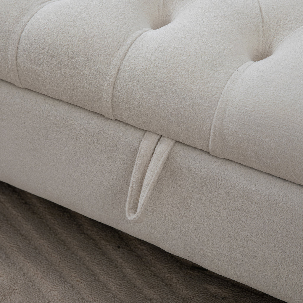 65.75" Wide Modern Upholstered Storage Bench