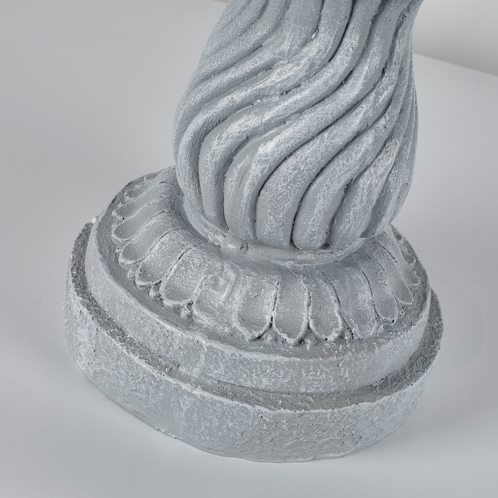 16.54" Garden Bird Bath Statue, Magnesium Oxide