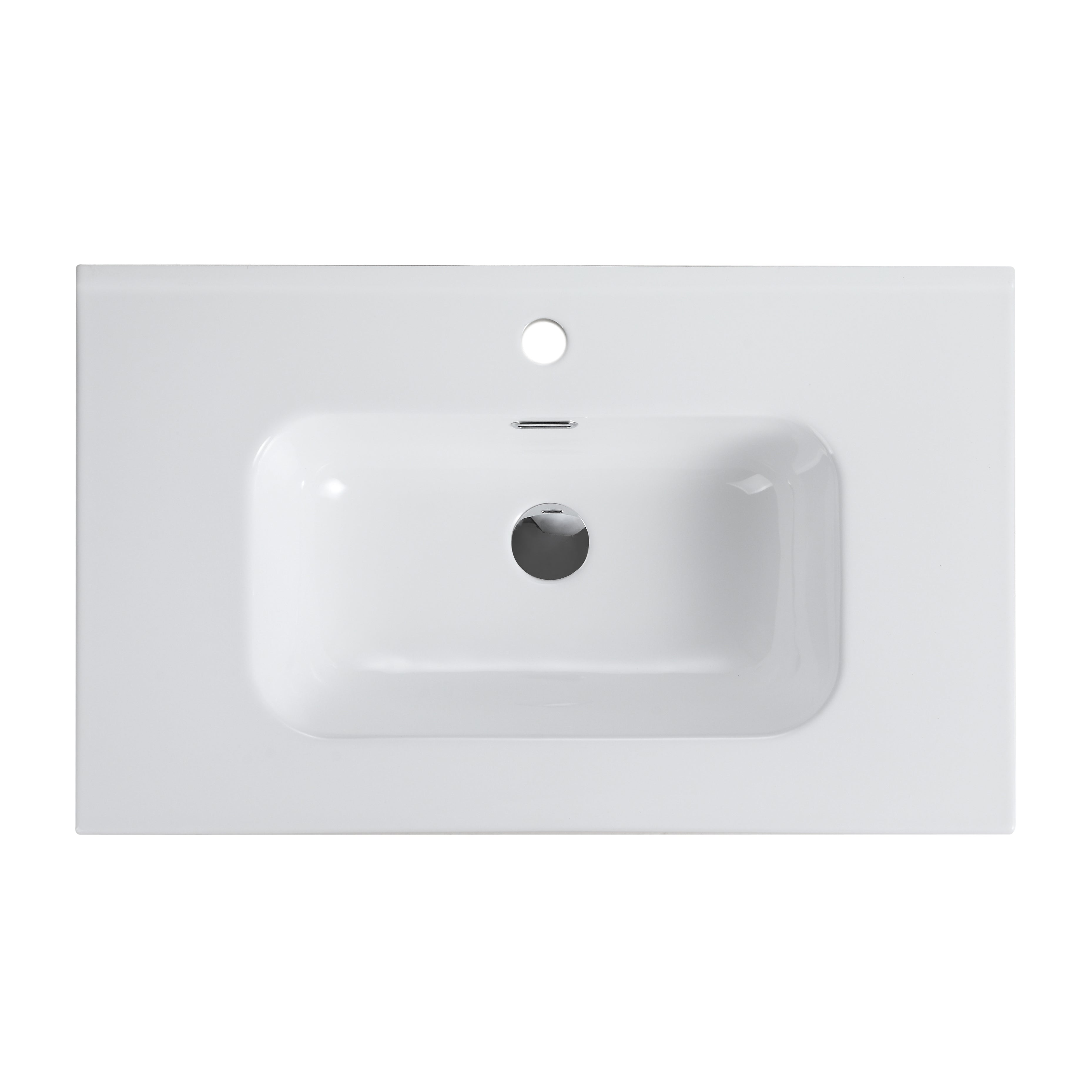 Glossy White Ceramic Sink