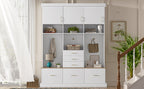 U-Can 75" H Entryway Hall Tree with Bench and Storage