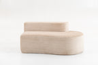 110.24" Fully Compressed Corduroy 2-Seater Couch with Lumbar Pillows