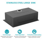 30" Single Bowl Topmount Kitchen Sink