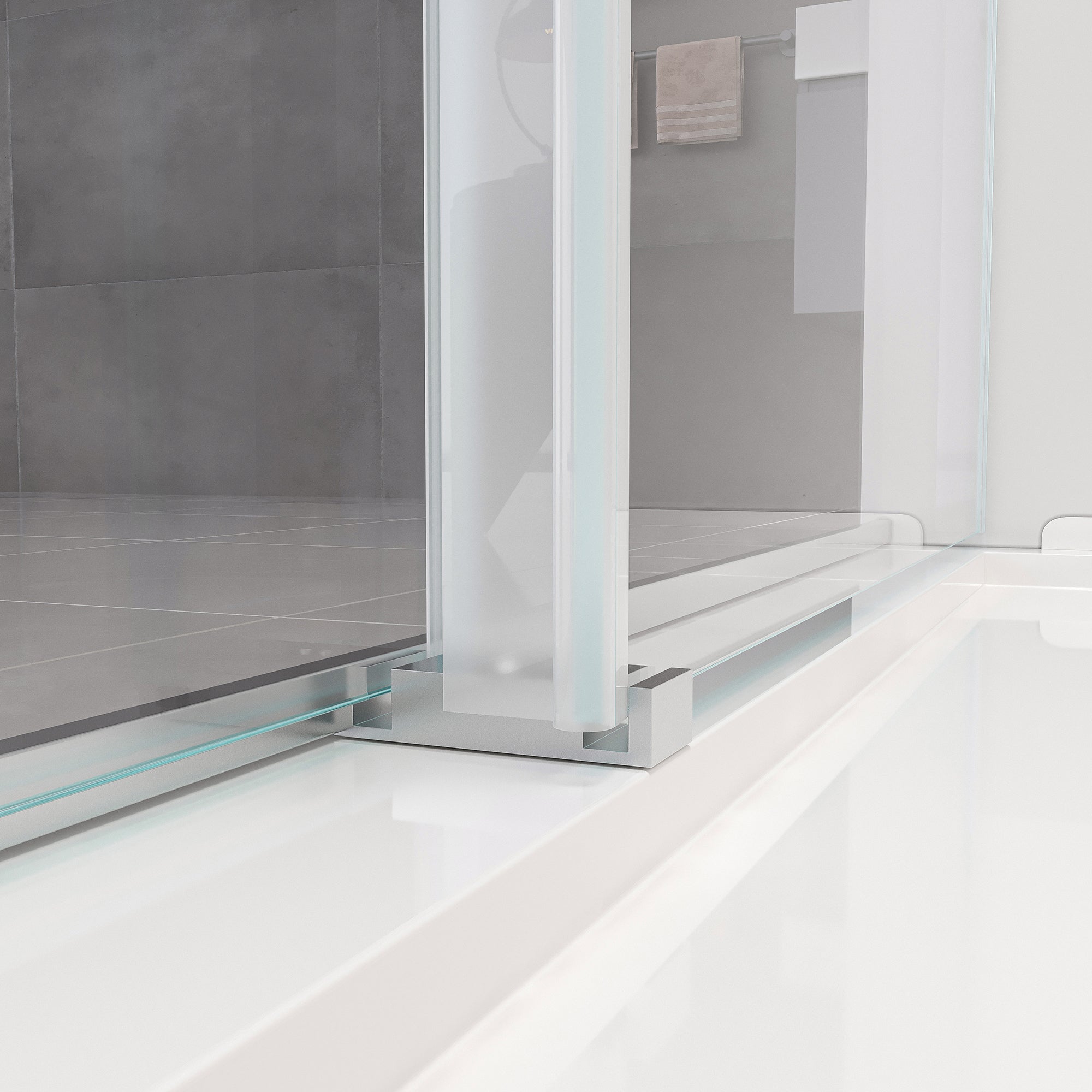 56-60 Inch Double Sliding Frameless Soft-Close Shower Door