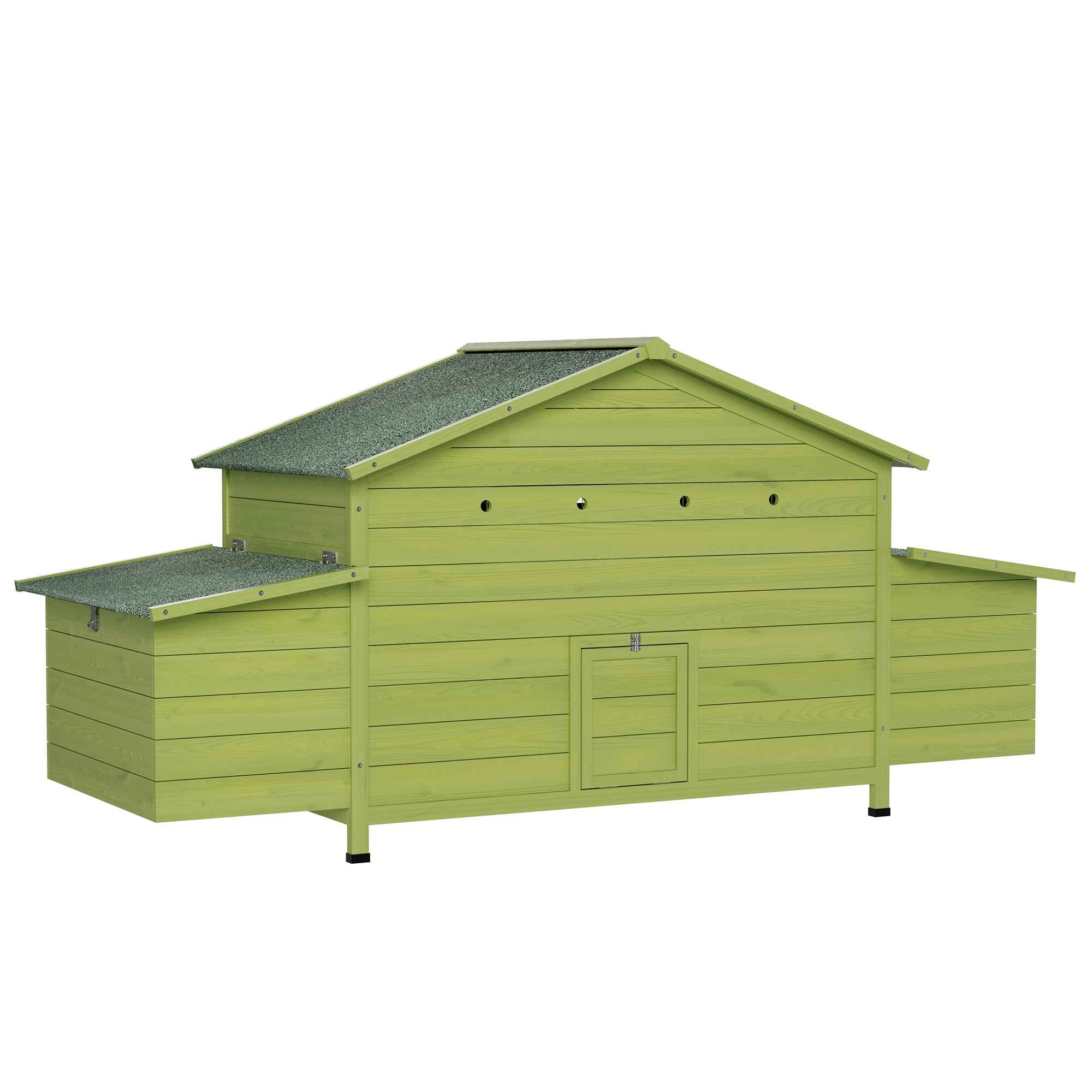 Large Wooden Chicken Coop with Free-Range Doors