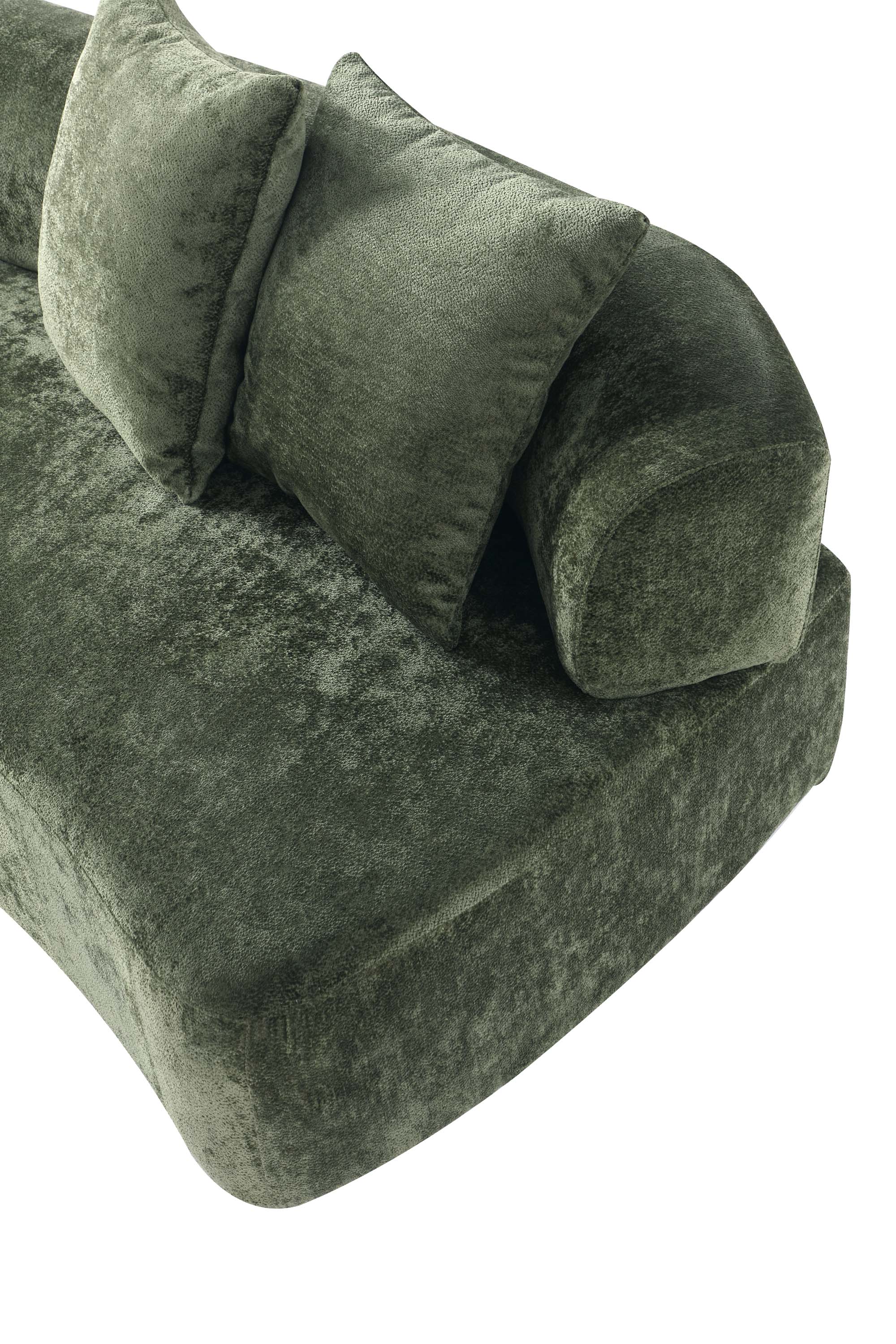 Verandah 91" Chenille Sofa in Olive