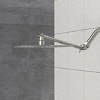 Rain Shower Head With Shower Arm (10 Inch Square, Brushed Nickel)