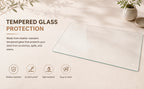 Clear Tempered Glass Table Mat 20x32 Inch