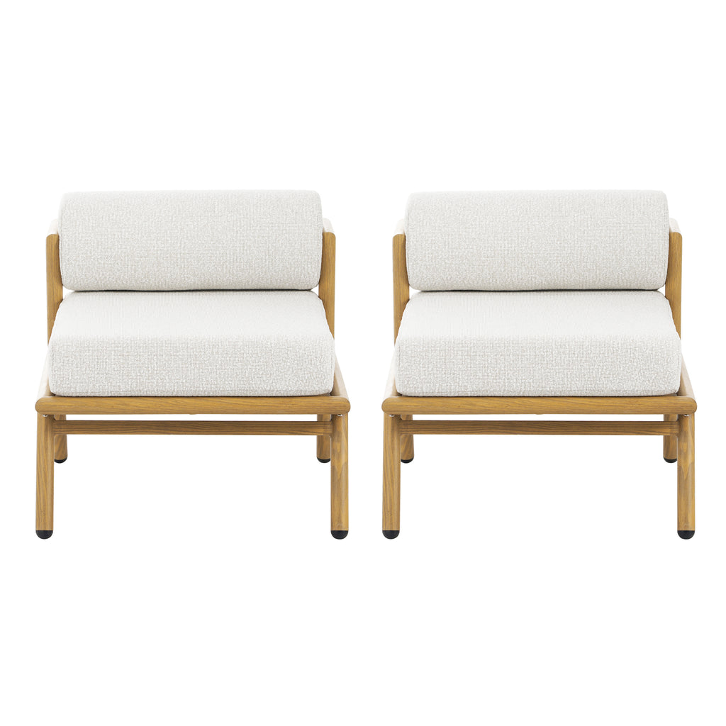 La Fiora Outdoor Patio Teak Finished Iron Club Chair
