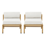 La Fiora Outdoor Patio Teak Finished Iron Club Chair