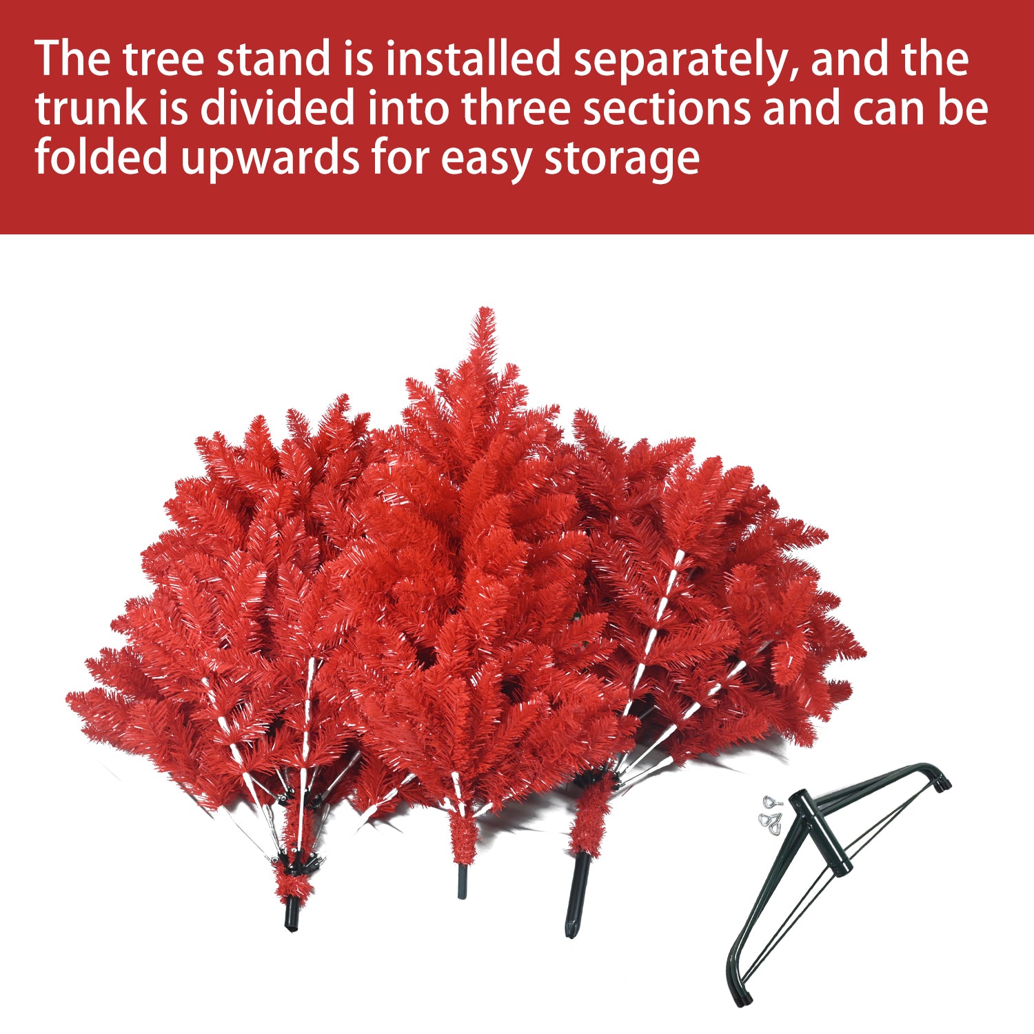 Vibrant All-Red Christmas Tree - 5FT